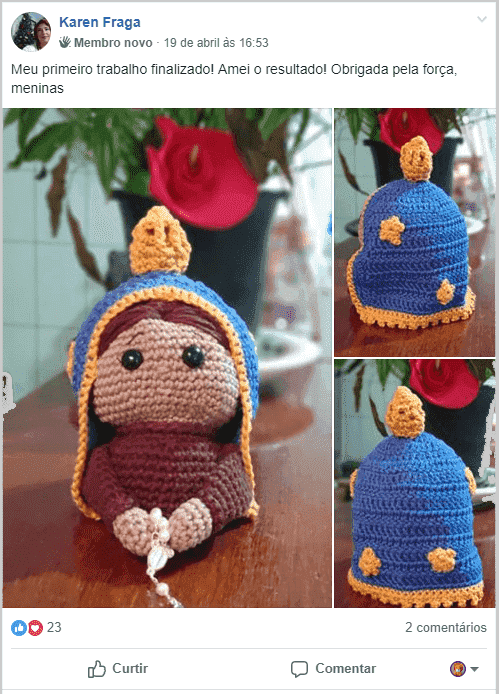 Amigurume de nossa senhara aparecida